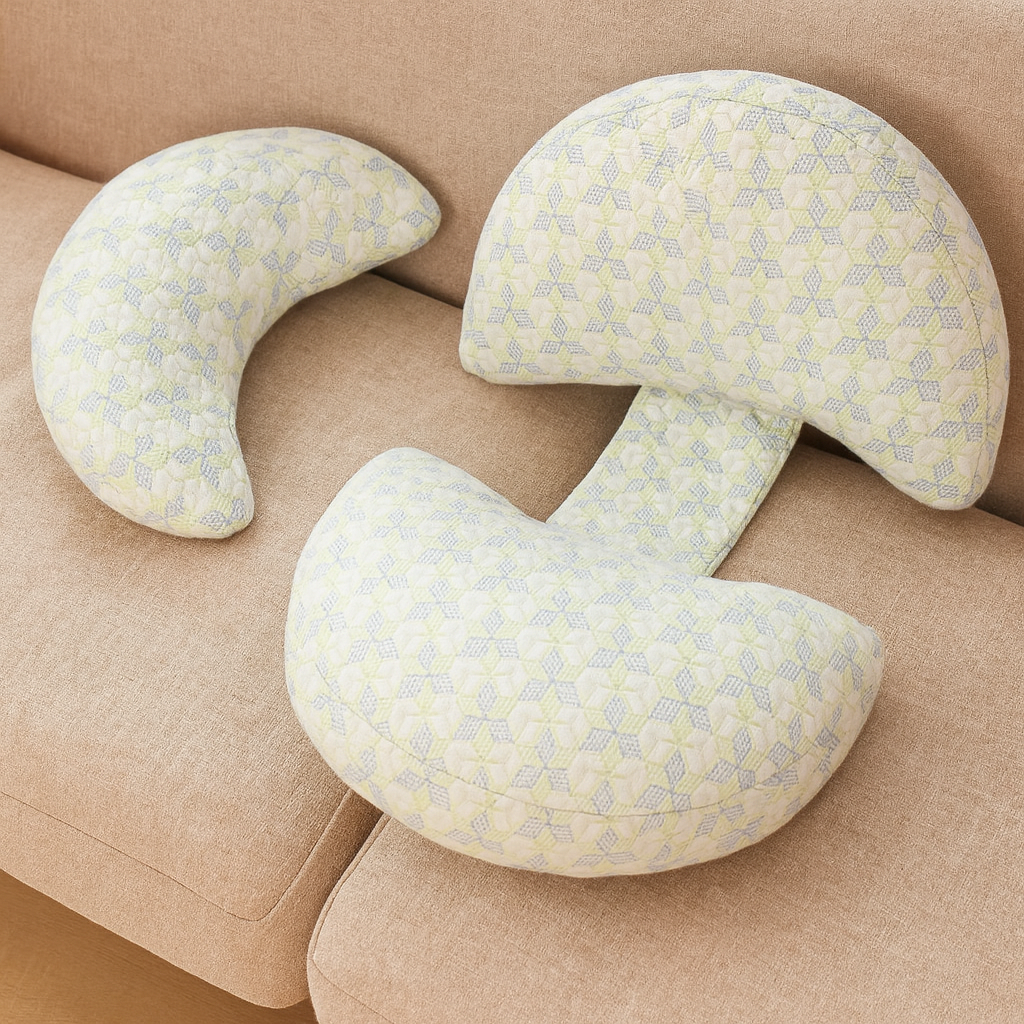 Pure Cotton U-Shaped Pregnancy Pillow – Full-Body Maternity Support
