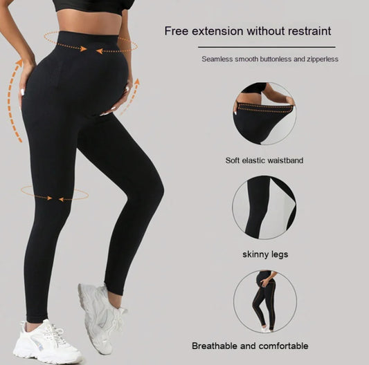 Maternity Seamless Support Yoga Pants – Gentle Support for Active Moms-to-Be