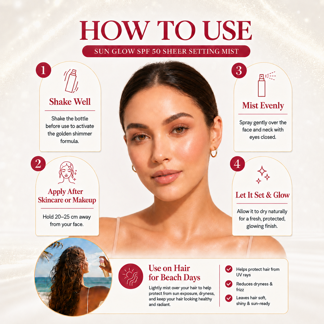 GlowShield SPF 50 Setting Mist